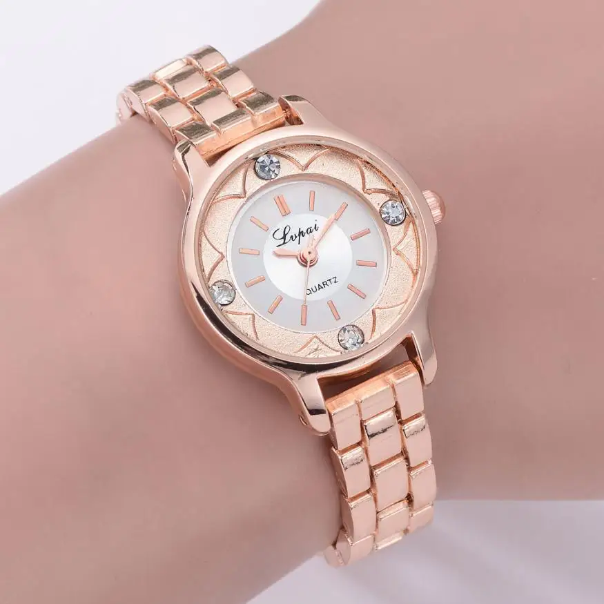 

Lvpai Women's Watch Crystal Diamond Bracelet Stainless Steel Quartz Wrist watches women quartz clock women 2018 stainless