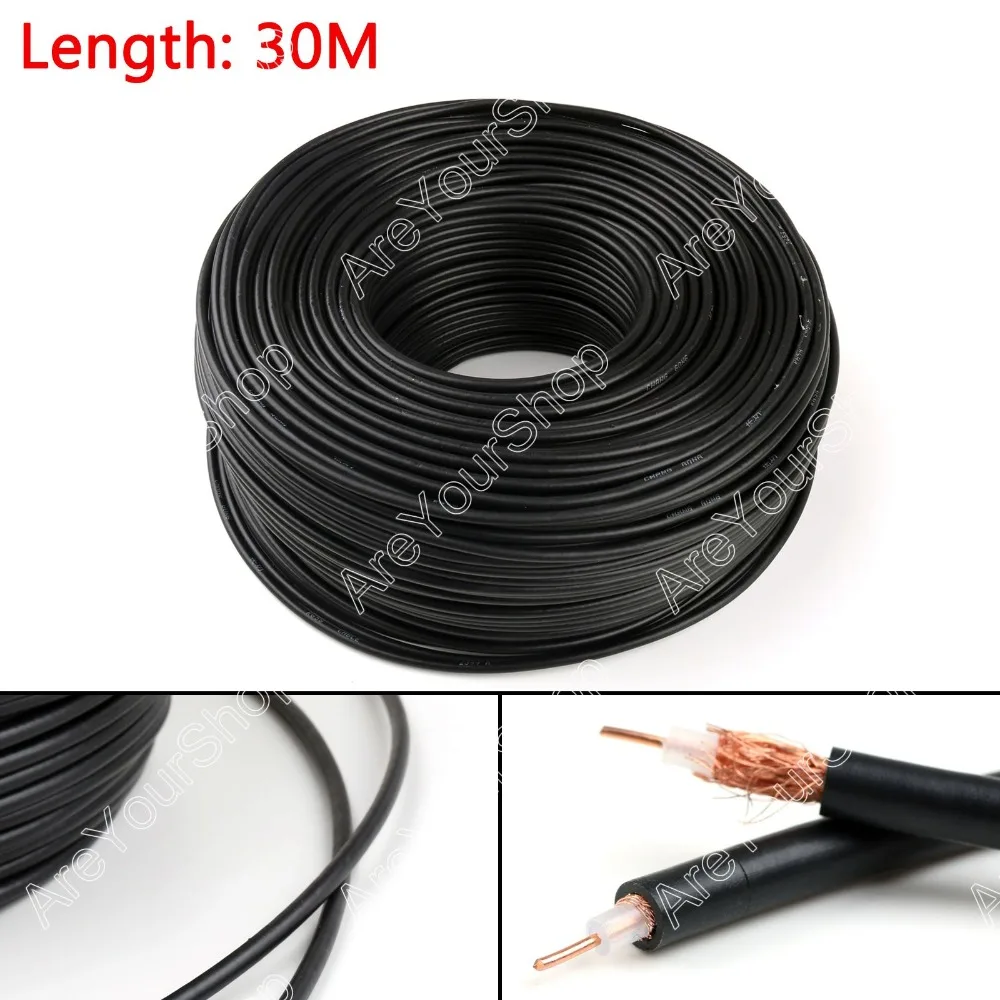 

Areyourshop распродажа 3000 см RG58 RF коаксиальный кабельный разъем 50 Ом Коаксиальный трансивер Pigtail 98 футов высококачественный адаптер проводной разъем