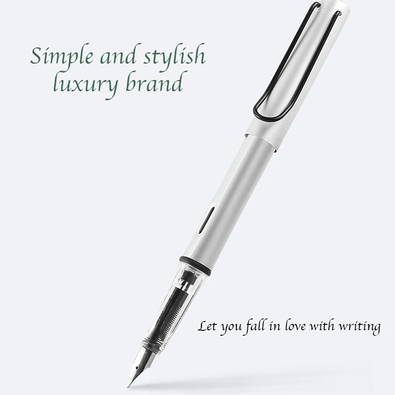 

Luxury Brand Full Metal Fountain Pen Ink for Writing Creative High Quality Solid Color Calligraphy Pen Gift Stationery Supplies