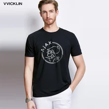 Модные футболки ajax, забавные мужские футболки, футболки с коротким рукавом, роскошные летние хлопковые футболки размера плюс, хип-хоп топы, футболки