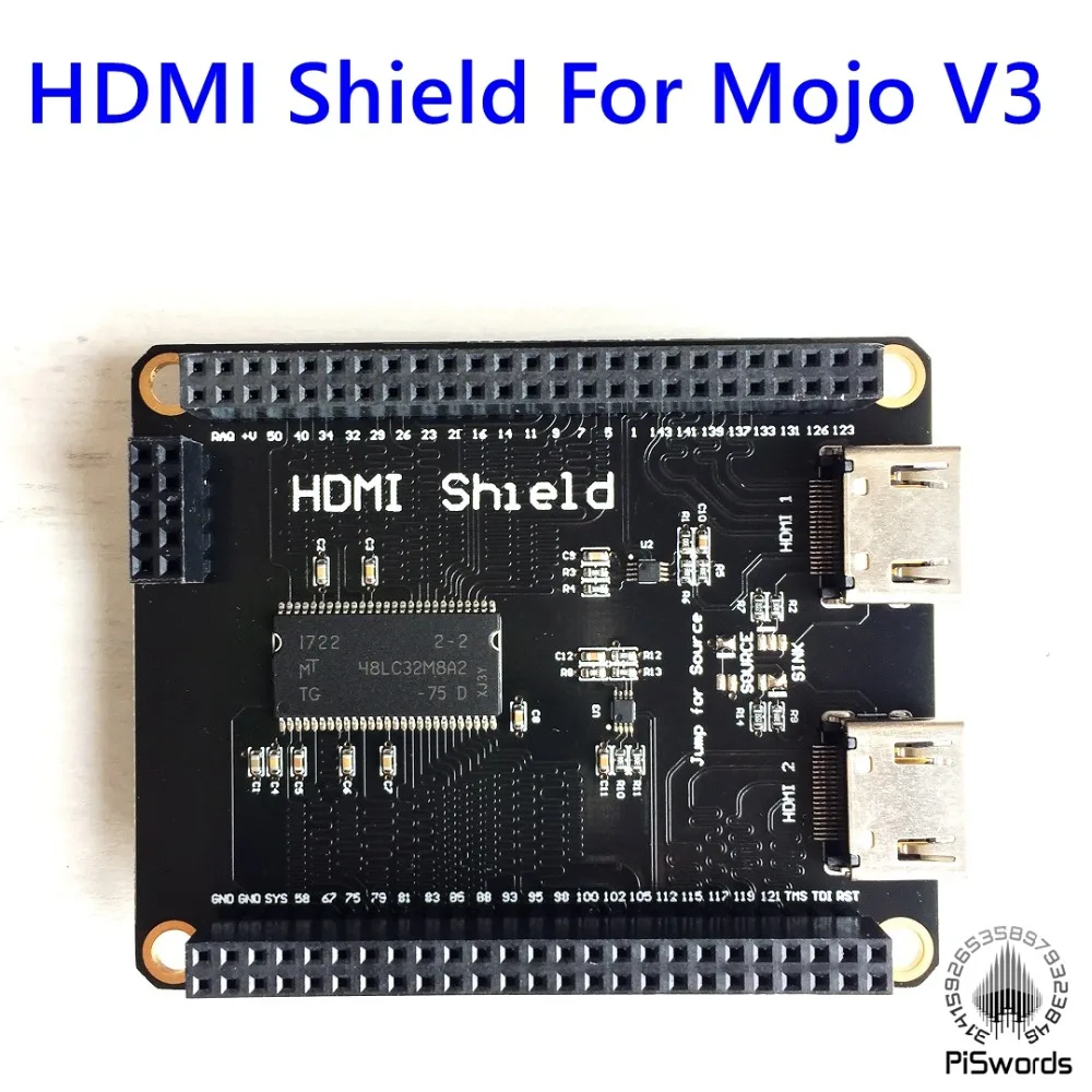 HDMI Shield Mojo V3 FPGA Spartan6 XC6SLX модуль памяти 32 Мб SDRAM|Демонстрационные стенды| |