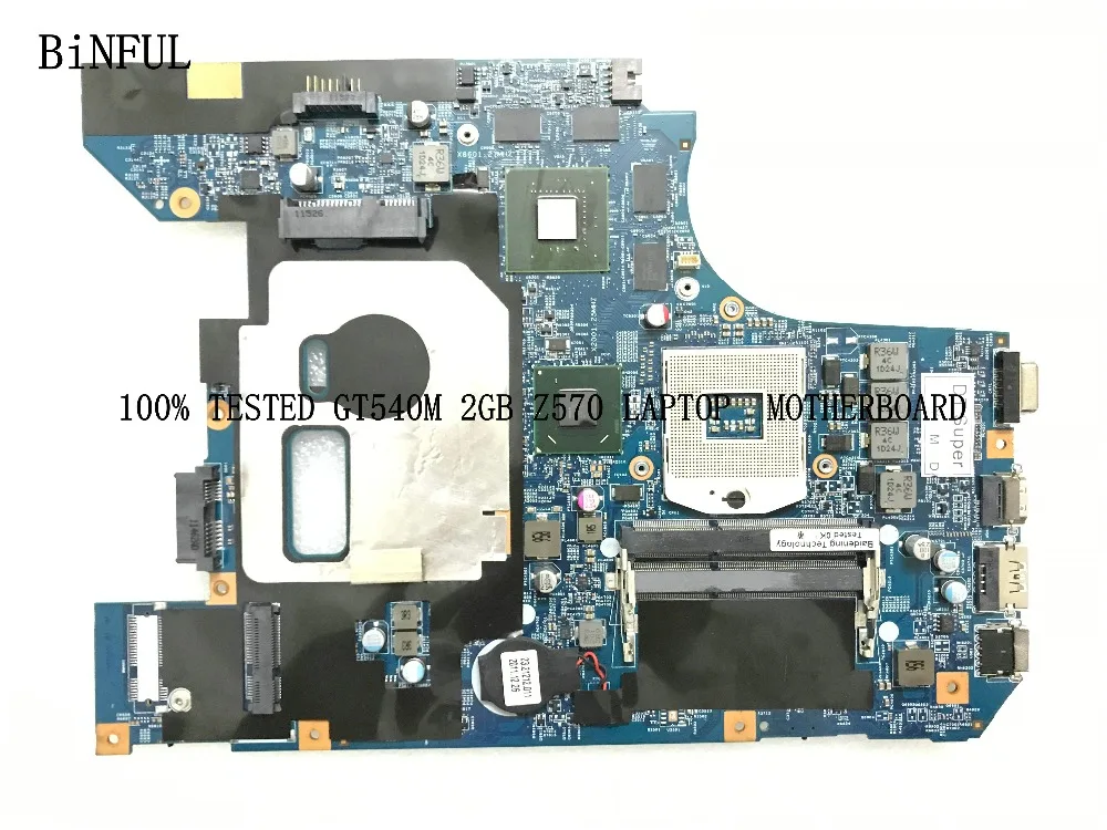  BiNFUL 100% SUPER 48.4PA01.021 FOR LENOVO Z570 LAPTOP MOTHERBOARD GT540M 2GB VIDEO CARD 90 DAYS WAR