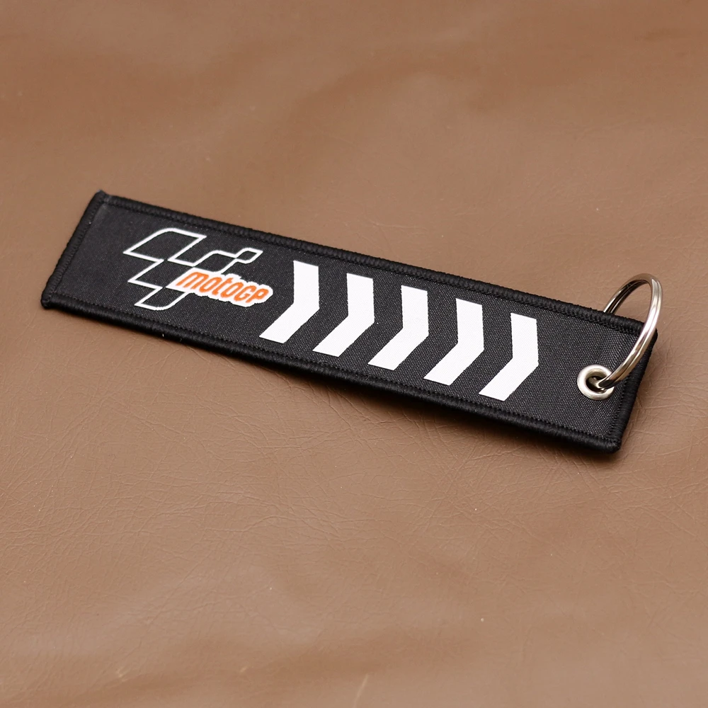 

Moto GP Embroidery Key Holder Chain Collection Keychain for Suzuki Honda Yamaha Kawasaki Ducati BMW KTM Motorcycle Keyring