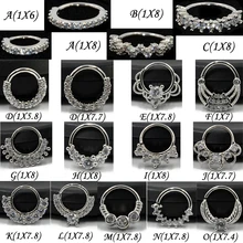 18 г 1 шт перегородка Круглый Циркон драгоценный камень кольцо гибкие бесшовные нос кольцо сталь кристалл ушной хрящ серьги для пирсинга