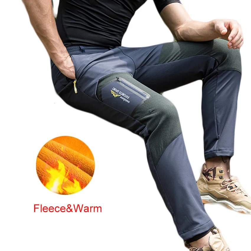2018 Winter New Fleece softshell pants Men warm Hiking Pants Outdoor Trousers for Camping Ski Climbing 2018 Winter New Fleece softshell pants Men warm Hiking Pants Outdoor Trousers for Camping Ski Climbing
