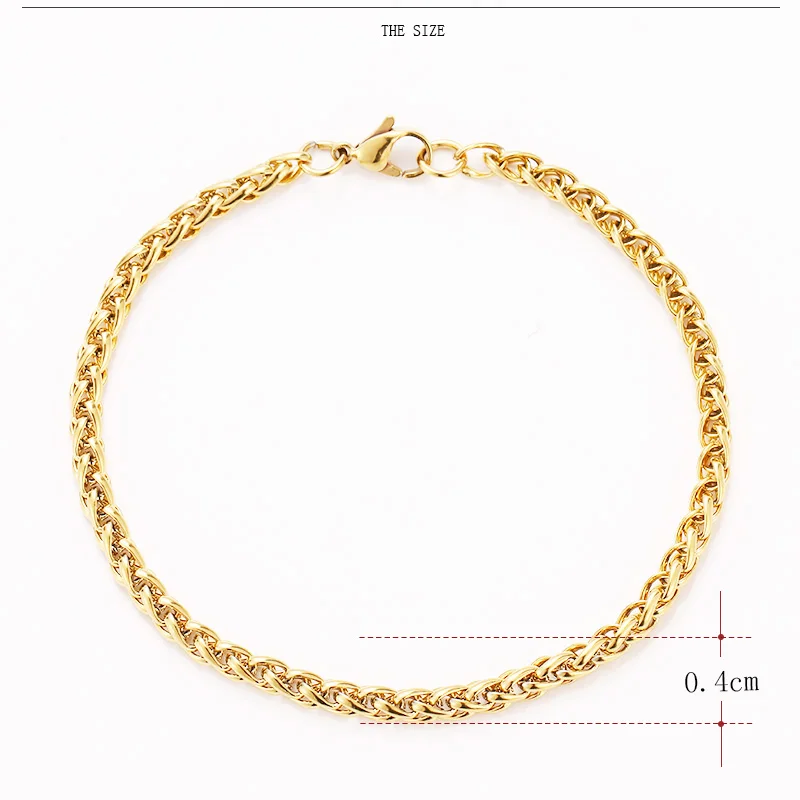 CACANA Stainless Steel Chain Bracelets For Man Women Gold Silver Color For Pendant Flower Basket Donot Fade Jewelry A1249