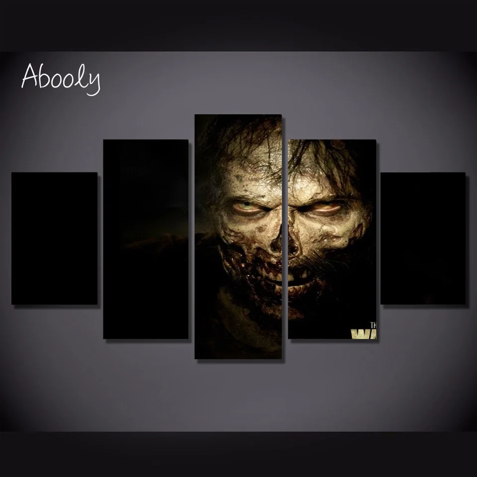 5Piece Home Decor Wall Canvas Zombie Canvas Poster Prints Abstract