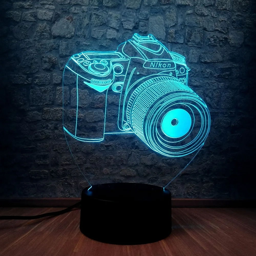 Новая камера 3D светодиодный светильник изменение цвета фотографии энтузиастов