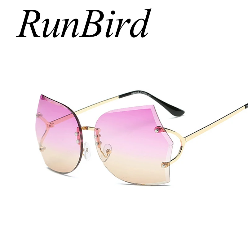 RunBird роскошные женские брендовые дизайнерские прозрачные солнцезащитные очки
