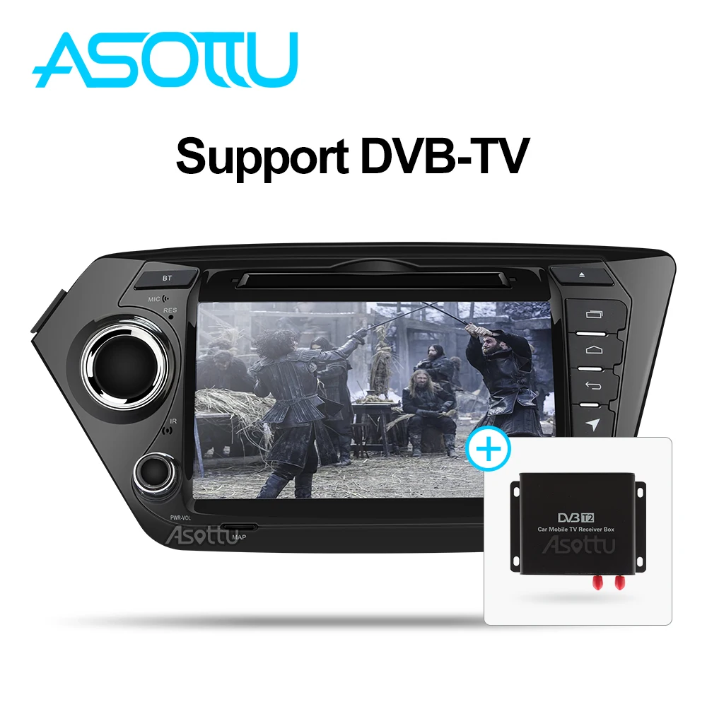 Top Asottu KK28060 2G+32G android 8.1 car dvd gps player car radio gps navigation video player for Kia rio k2 car multimedia player 5