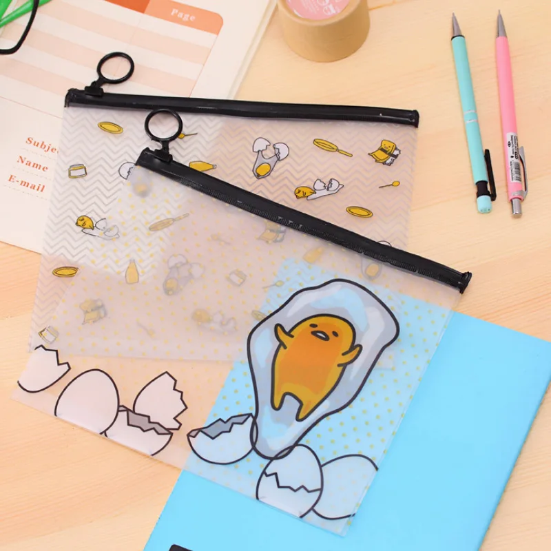 

1 x cartoon Gudetama PVC file bag A5 file folder documents filling bag office school suppllies stationery bag