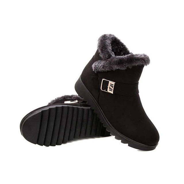 Women's Uggs Winter 2022 New Plush Comfort Cotton Boots With Rounded Tips  For Warmth - Women's Boots - AliExpress