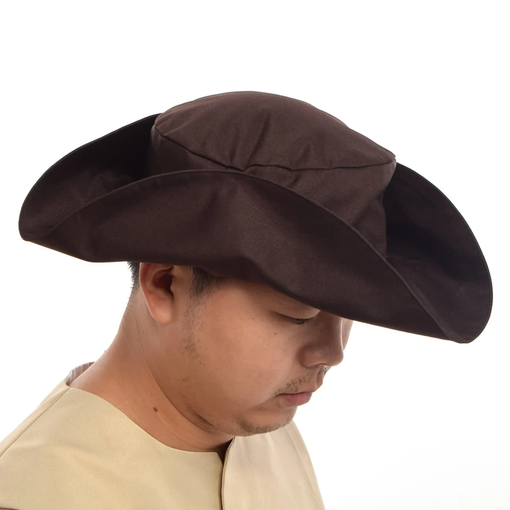Пиратская шляпа Хэллоуин вечерние мужские коричневые Косплей трикорн головные уборы