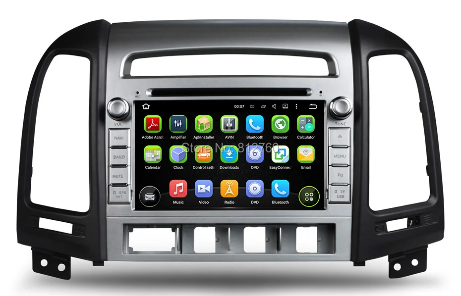 Top 1024*600 Octa Core Android 9.0 Fit Hyundai SANTA FE 2006 2007 2008 2009 2010 2011 2012 Car DVD Player GPS Navigation Radio 4G 1