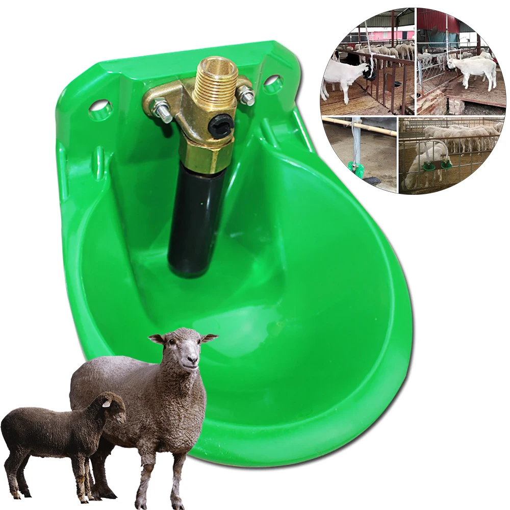 

3PCS Goat drinking bowl copper valve cup plastic sheep water watering automatic waterer drinker farming veterinary tools