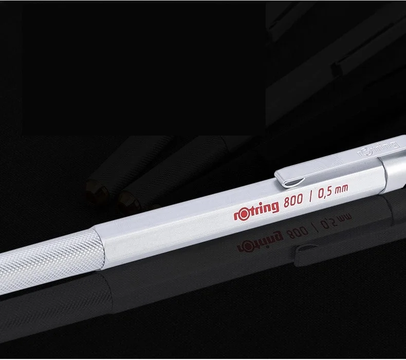 Rotring 800 металлический механический карандаш 0,5 мм/0,7 мм серебристый/черный автоматический карандаш для рисования 1 штука