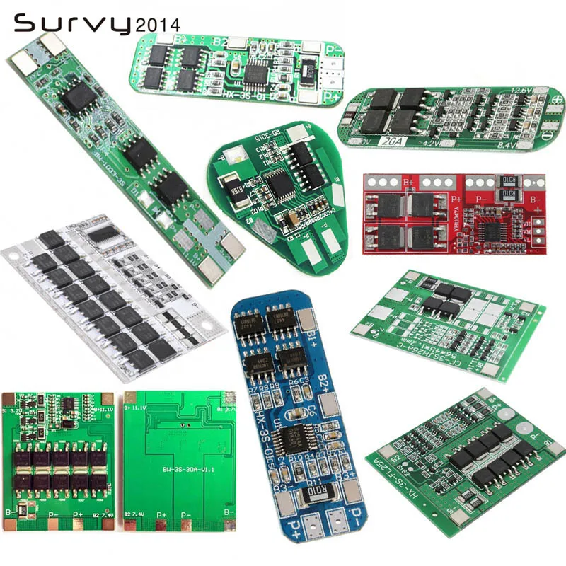 

3S BMS 4A 8A 10A 20A Lithium Battery Charger Protection Board Module 18650 Lipo Li-ion Battery Cell Charging BMS