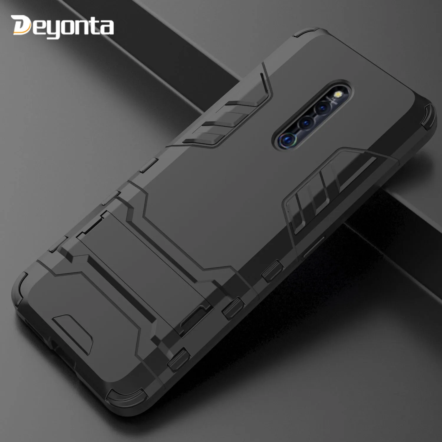 

Deyonta Case For OPPO F11 Reno Cases Shockproof TPU+PC Hard Plastic Hybrid Back Protection Cover For Vivo X27 Pro Coque Funda