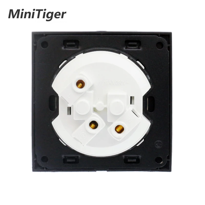 Minitiger 2019 Новое поступление панель из хрустального стекла 16 А розетка стандарта ЕС