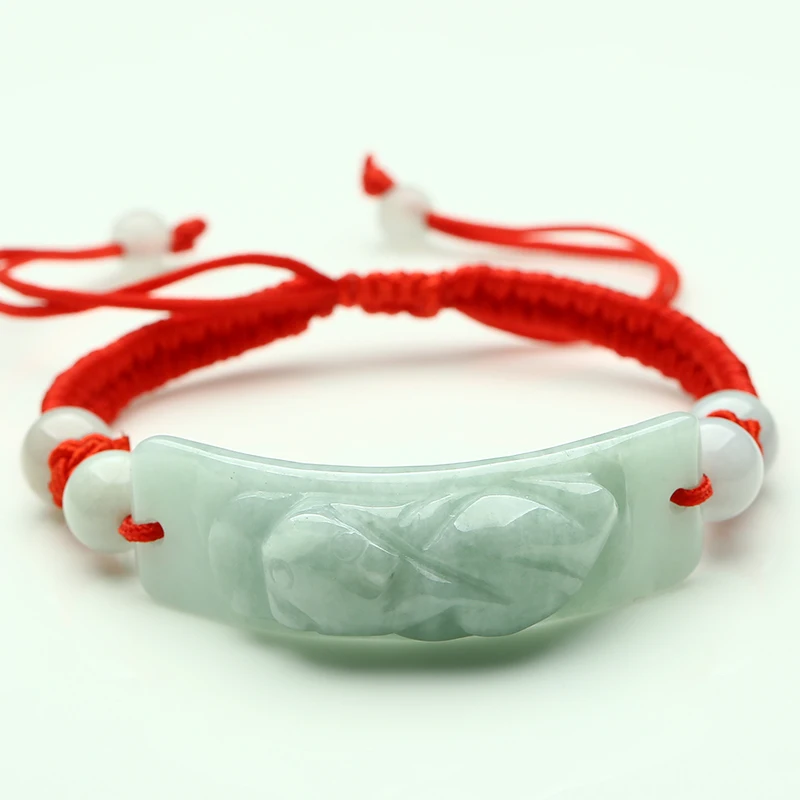 

Natural a jade Pi Xiu bending of the jade bracelet, hand woven DIY female jade jade bracelet accessories