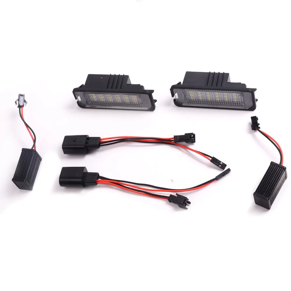 WHDZ 2x18SMD без ошибок светодиодный светильник номерного знака для гольфа MK4 MK5 MK6 Passat Polo CC Eos SciroccoLicense номерной знак