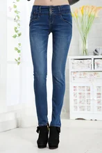 2016 Jeans Women Pencil Pants New Fashion High Waist Four Seasons Sexy Slim Elastic Skinny Pants