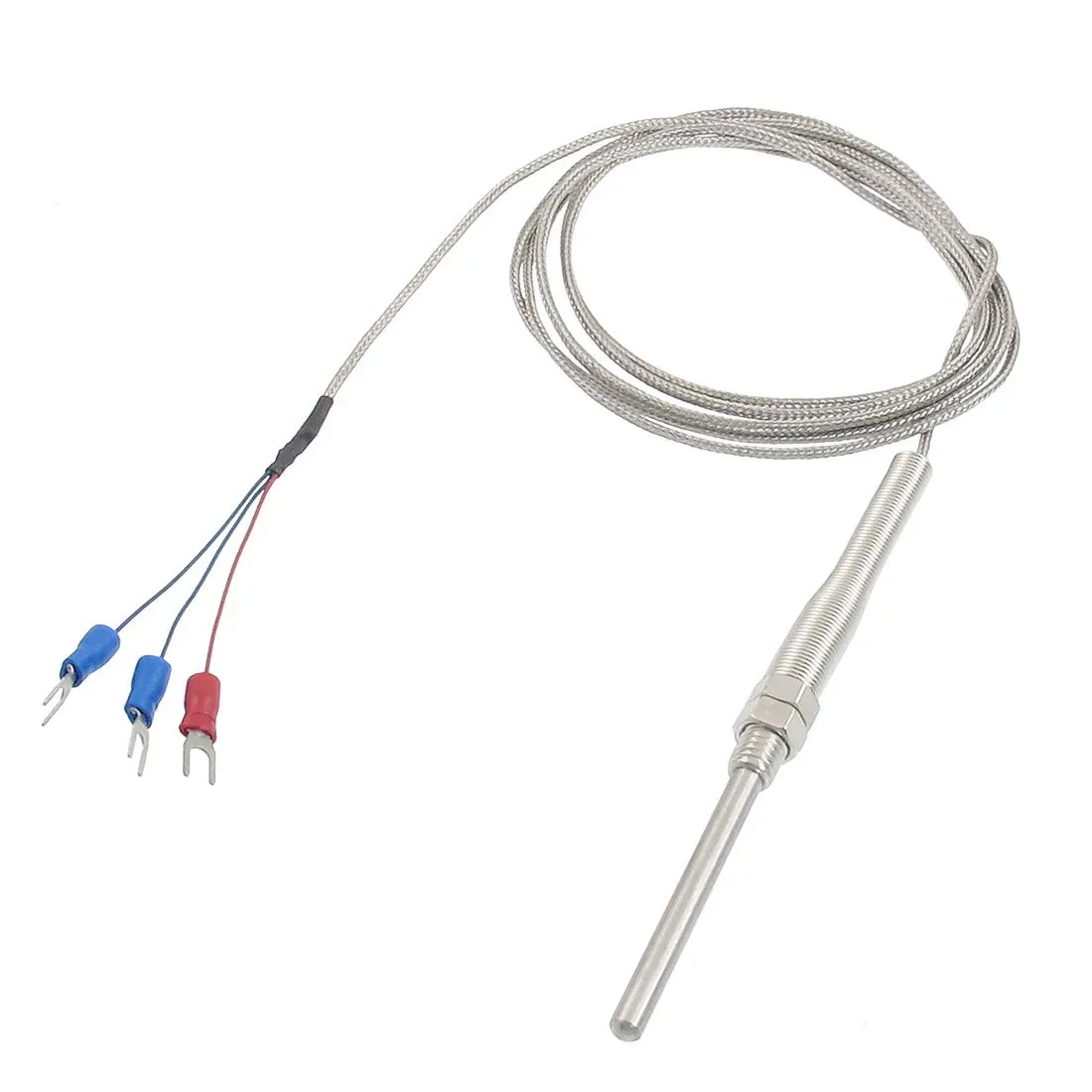 

MYLB-0-400C PT100 Type 5mm x 50mm Temperature Controller Thermocouple Probe 2 Meters