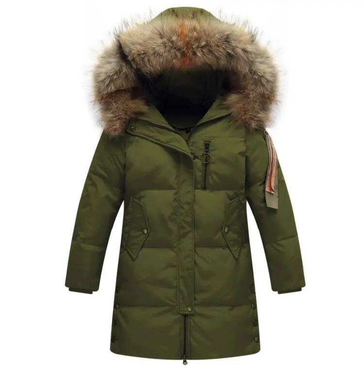 children Down& Parkas 6-15 T winter kids outerwear boys casual warm hooded jacket for boys solid boys warm coats