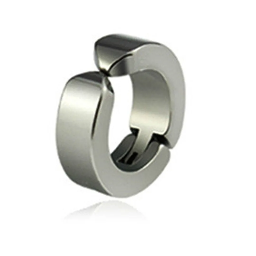 1PC New Ear Clips Non Piercing Fake Cartilage Titanium Steel Ear Clip Earrings Round Hoop Ear Cuffs Unisex Body Jewelry Piercing