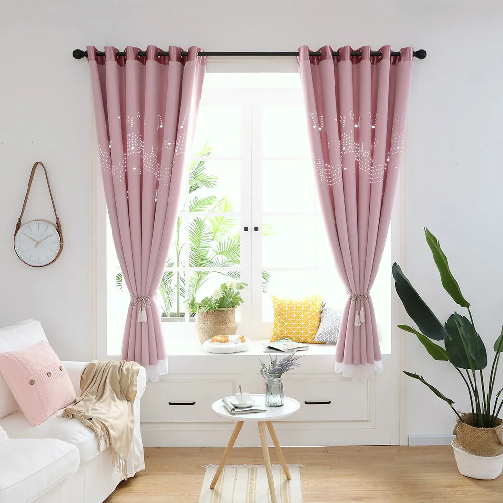 

window Curtain 1PCS Hollowing Window Curtain Living Room Out Door Window Curtain Drape Panel Sheer Scarf Valances