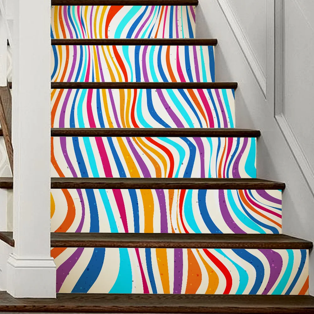 

6Pcs/Set DIY 3D Stairway Stickers Waterfall Stairs Stickers Fall Floor Wall Decor Decals Sticker Living Room Drop Shipping AP25