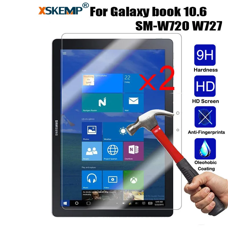 XSKEMP 2 шт./лот 9H Защитная пленка для экрана Samsung Galaxy book 10 6 SM-W720 W727 Ультрапрозрачная
