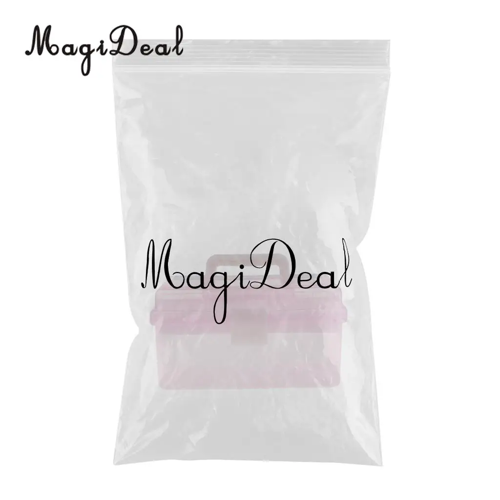 2 Layer Plastic Clear Jewelry Beads Sewing Painting Tools Organizer, Household Medicine Storage Box Case Container with Handle