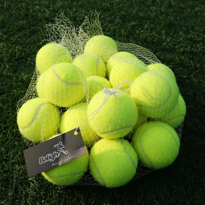 

18pcs/set Sports Yellow Tennis Balls Tournament Outdoor Fun Cricket Beach Dog High Quality Sport Training Tennis Ball