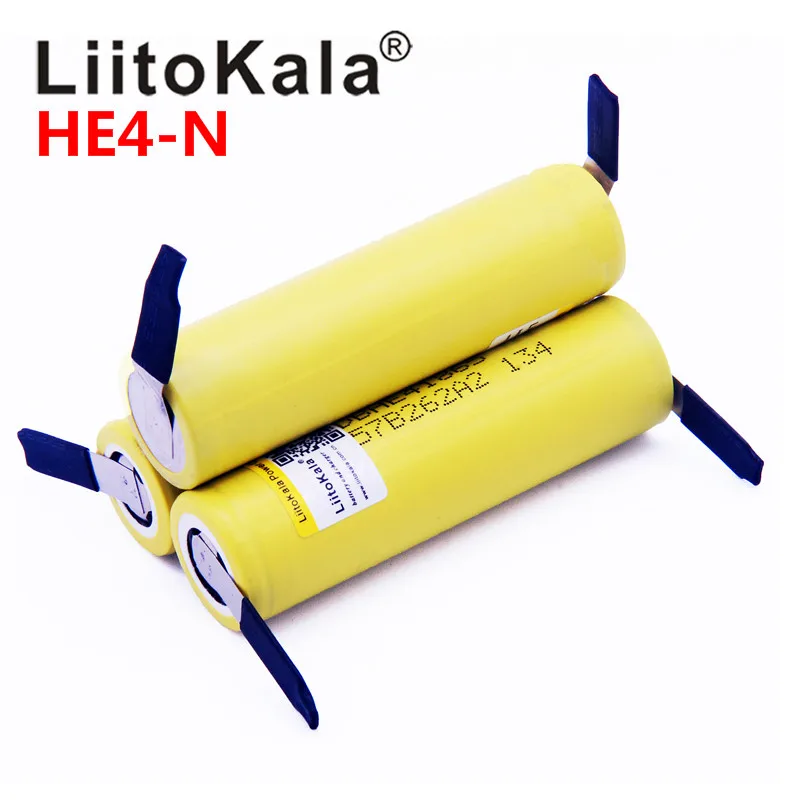 LiitoKala HE4 18650 2500 mAh 18650 литий-ионная батарея 3,7 V аккумуляторная батарея Макс 20A, 35A разрядка+ никелевый лист