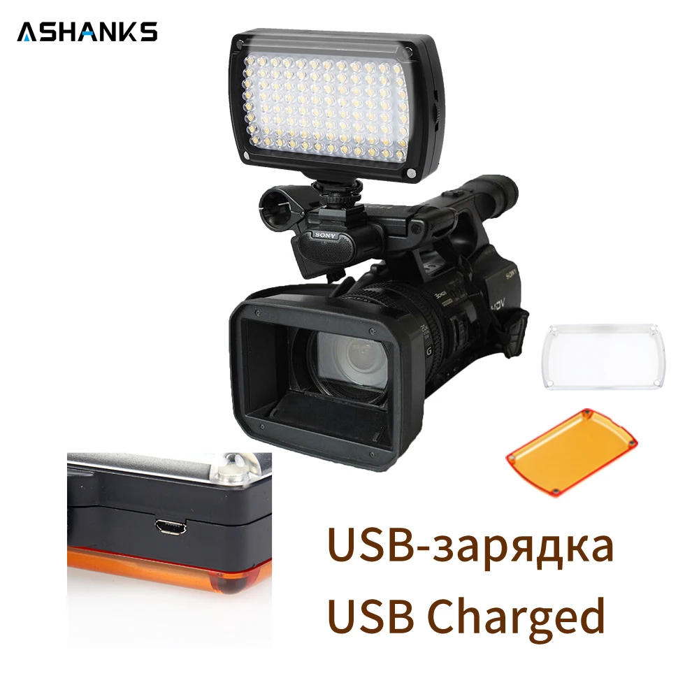  ASHANKS LED Video Light on Camera Photo Lighting Bulbs Hotshoe LED Lamp Light for USB Charger DSLR  - 32517911682