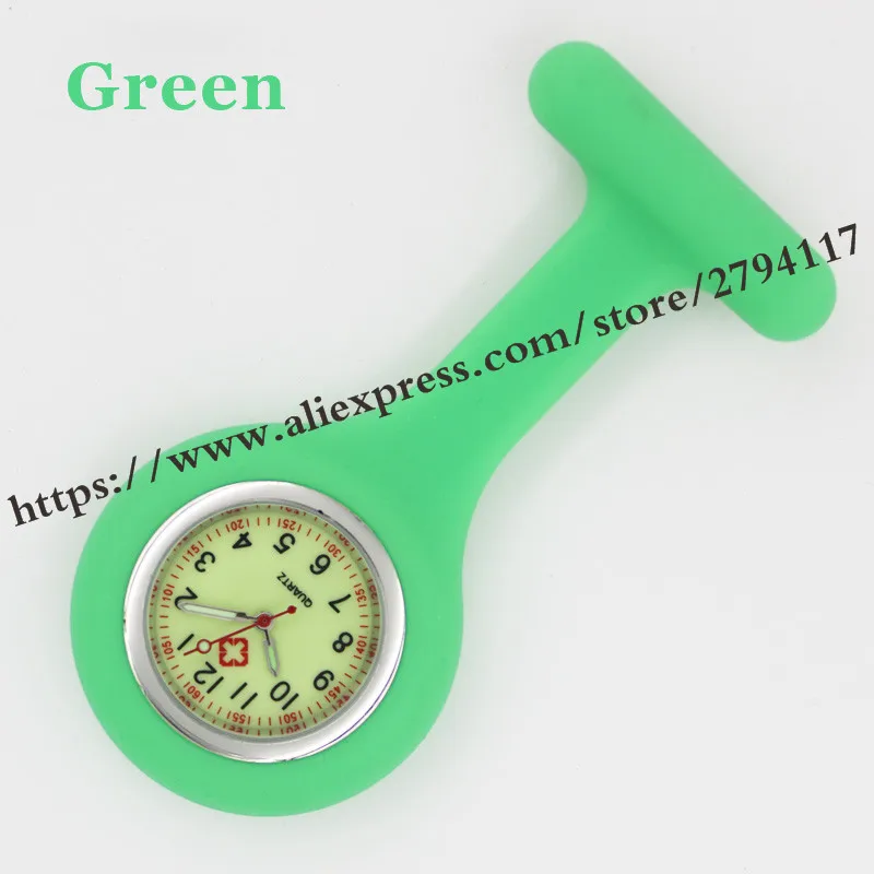 Красивые медсестры часы доктор портативный брелок броши для часов силиконовые часы медицинские медсестры светящиеся кварцевые часы - Цвет: photo color 11
