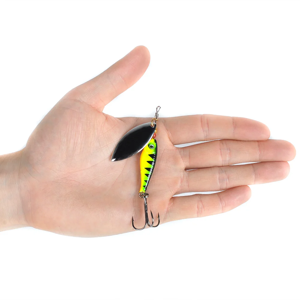Download Dr.Fish 4Pcs Spinnerbait Fishing Lure Metal Spoon 1/2 oz Jig Head Long Casting Metal Lures ...