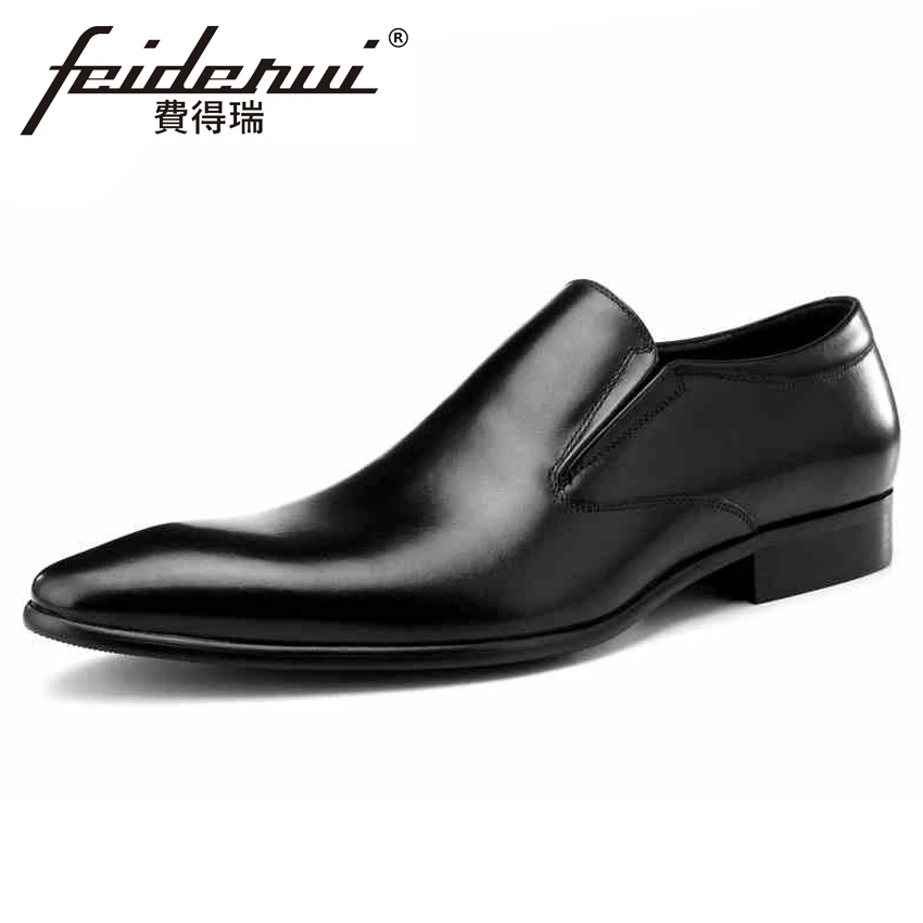 Genuíno Homem Vinho Clássico Homens Couro Italiano Toe Partido Preto Apontou Casamento De vermelho Designer Deslizamento Bql168 Handmade Em Sapatos Dos Casuais R6wXqqz