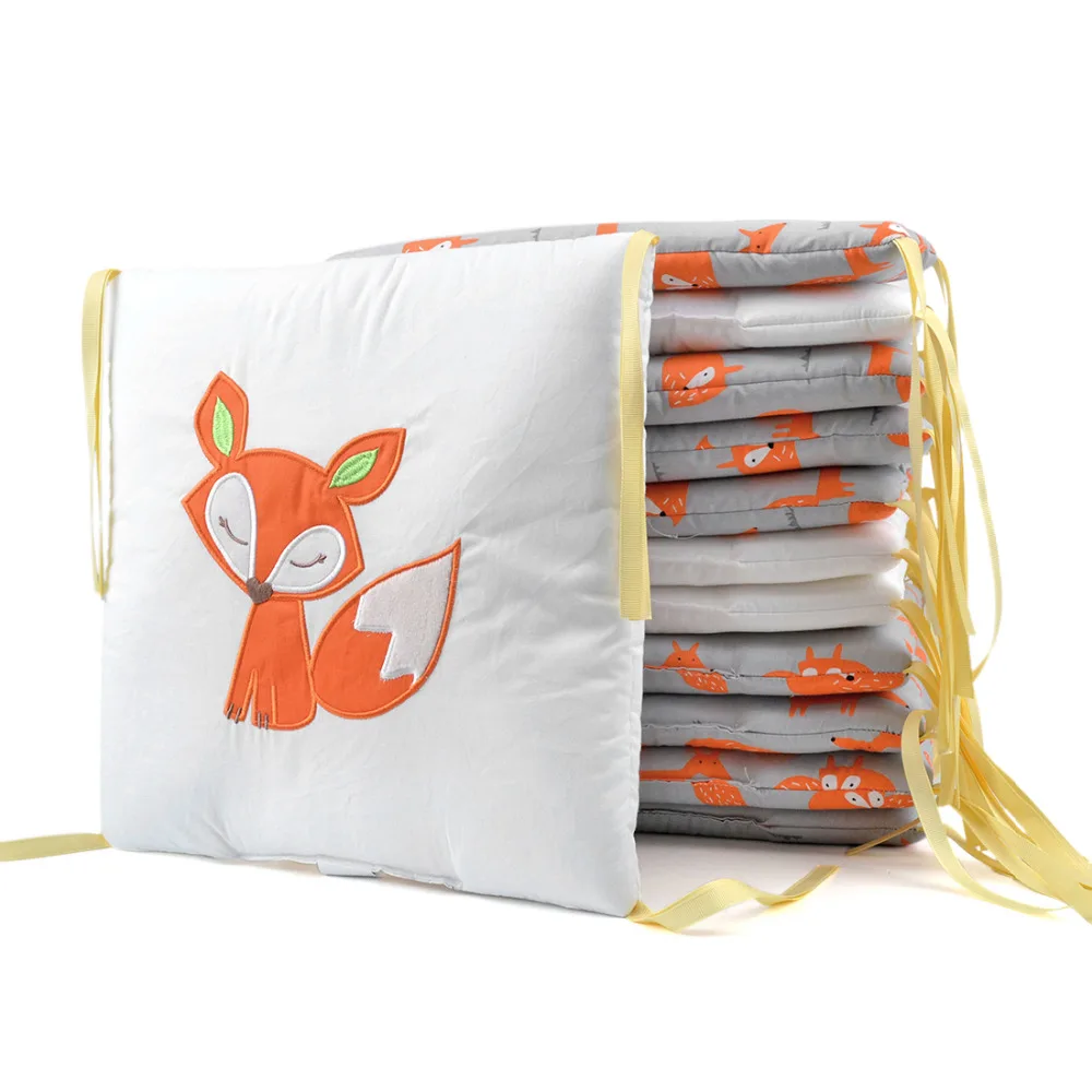 Baby Crib Bumper Nursing Pillow Fox Elephant Baby Bedding Back Cushion Cot Bumper protector Newborn Baby Room Decor 6Pcs/12Pcs