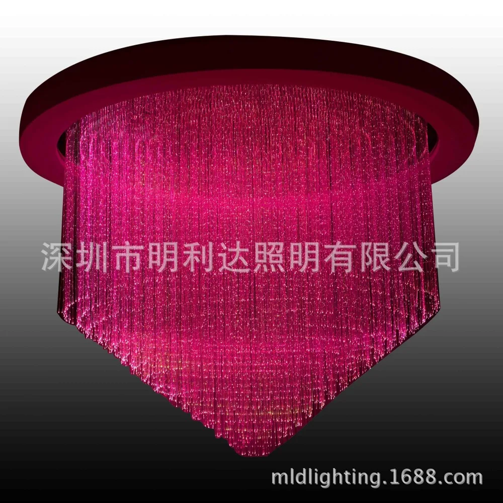 Luxury fiber optic crystal end fittings chandeliers PMMA plastic fiber