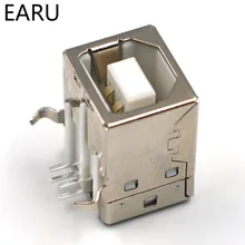 DIY 10 шт./лот плоский USB B Тип гнездовой разъем G45 для принтера данных интерфейс подключения адаптера PCB SDA кабель провода
