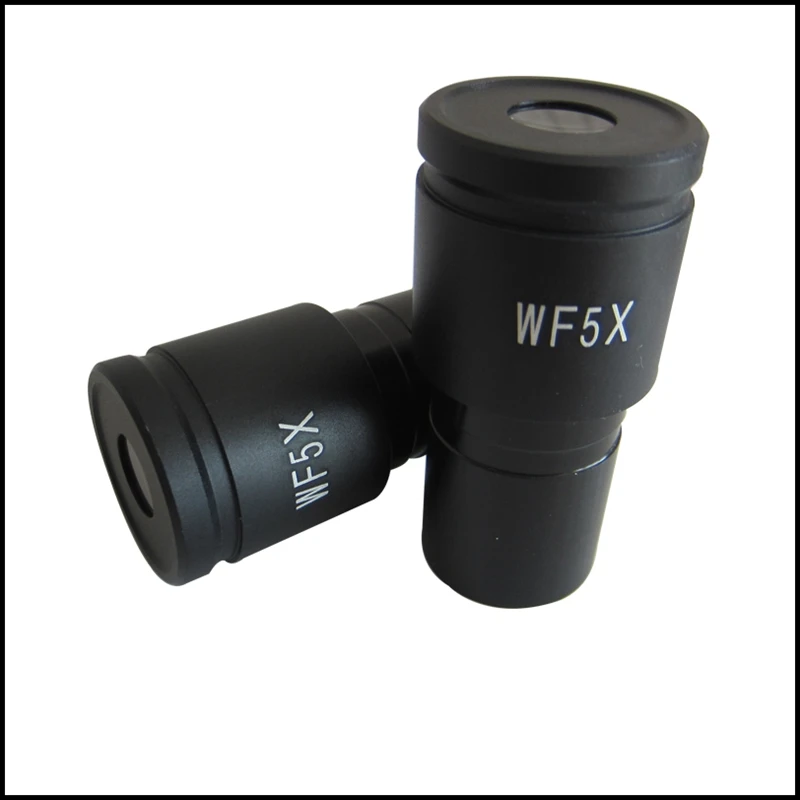 A Pair WF5X Wide Angle Biological Microscope Eyepiece Lens for Medical Science Educational