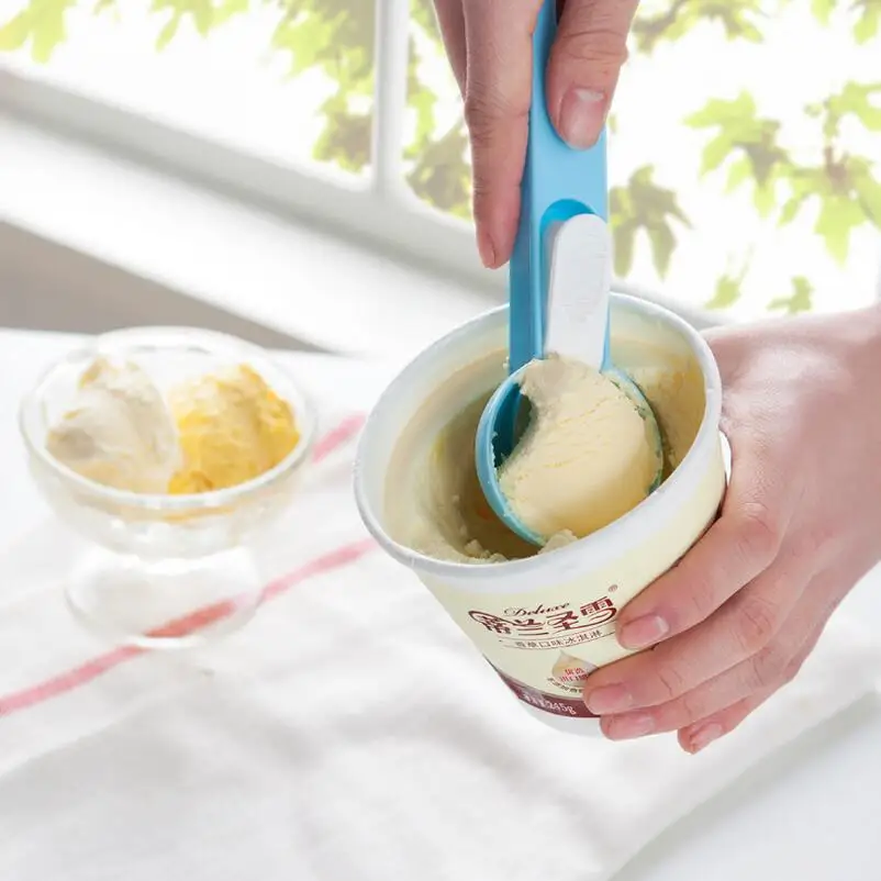 Пластиковый совок для мороженного круглая формочка для мороженого замороженного йогурта печенья дракона фруктовое тесто Мясные Шарики блюда из риса ложка для мороженого инструменты