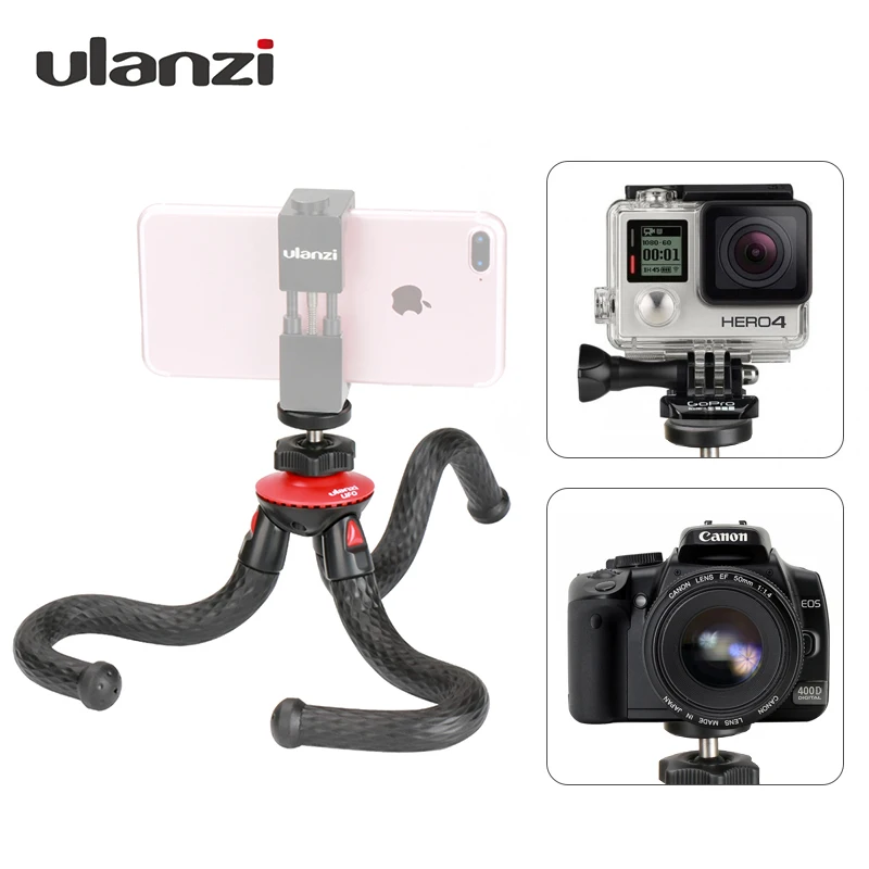 Ulanzi Mini Flexible Octopus Mobile font b Tripod b font With Phone Holder Adapter for iPhone