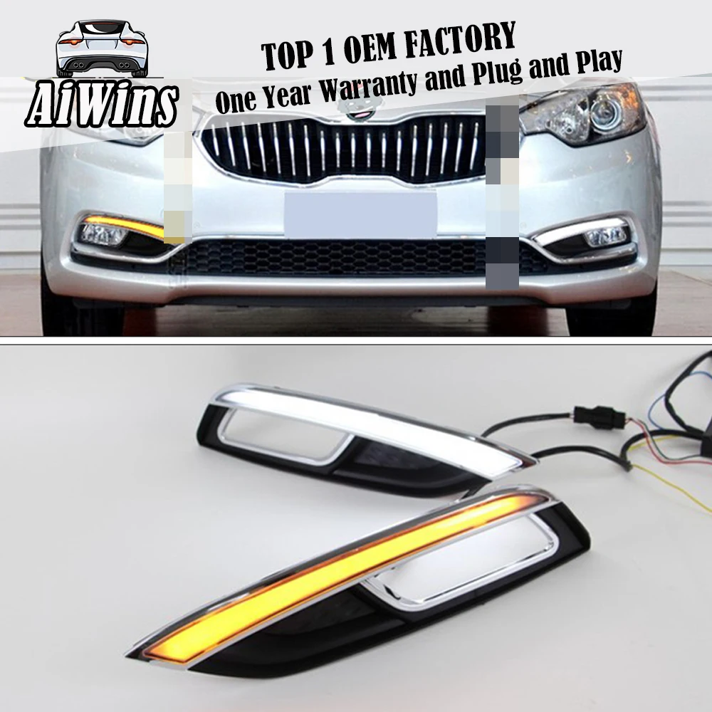 Aiwins Styling LED Daytime Running Light for Kia K3 DRL 2013 2015
