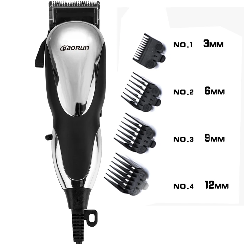  BaoRun Electric Hair Clipper Professional Hair Trimmer Men Mute Ultra Power Barber Salon Hair Cutti
