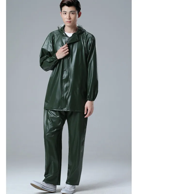 

Adult Raincoat Rain Suit Motorcycle Raincoat Men Women Bicycle Rain Suit Waterproof Rainwear Suit Tops+Pants