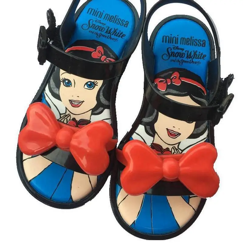 Мини Мелисса Микки бантом желе обувь для принцессы сандалии девушка желе сандалии Детские Силиконовые летние туфли