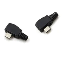 10 шт. Micro Тип B USB 5Pin тип сварки штекер разъем 4 в 1 90 градусов адаптер левый/правый угол Micro USB